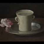 a cup of water and a rose, francisco de zurbaran