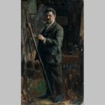 autoportret la șevalet, 1905, nicolae vermont