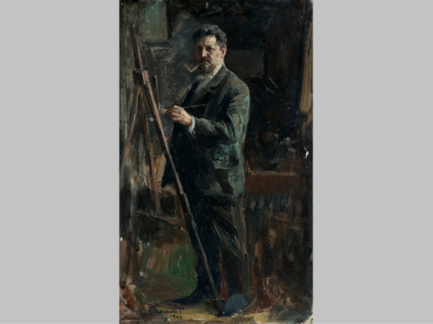 autoportret la șevalet, 1905, nicolae vermont