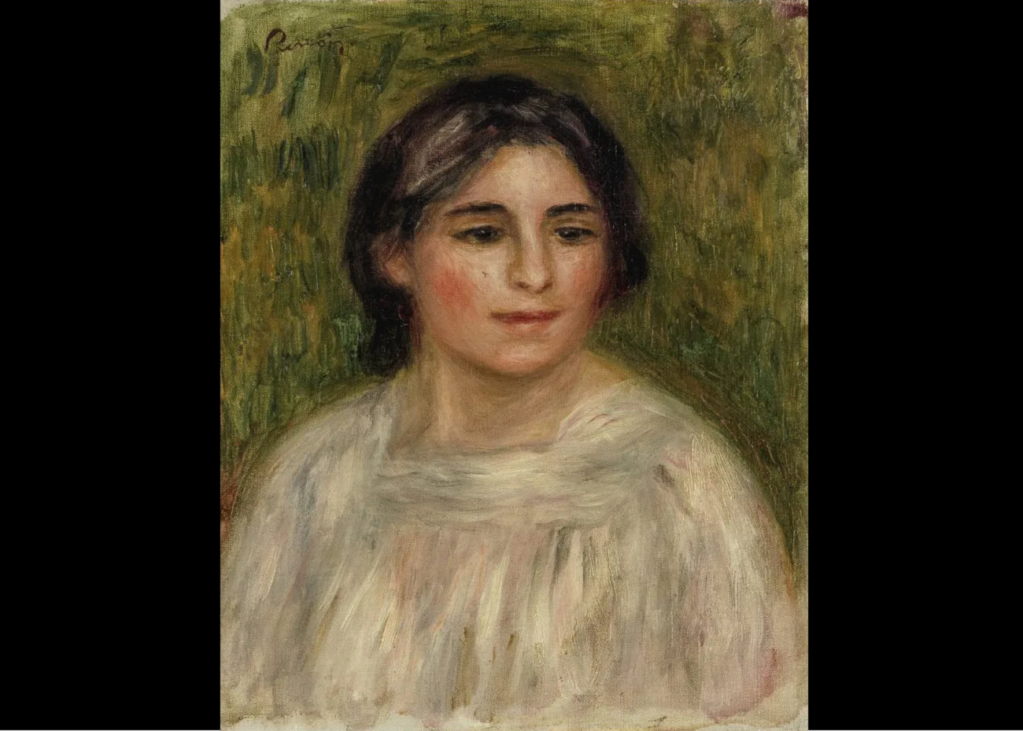 pierre auguste renoir, gabrielle à la blouse blanche (1907)
