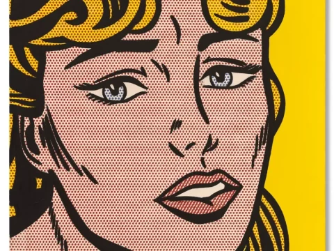 roy lichtenstein, anxious girl