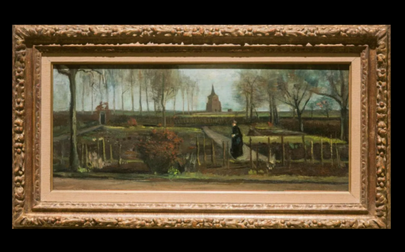 vincent van gogh, the parsonage garden at nuenen in spring, groninger museum