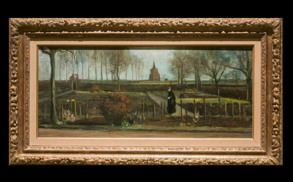 vincent van gogh, the parsonage garden at nuenen in spring, groninger museum