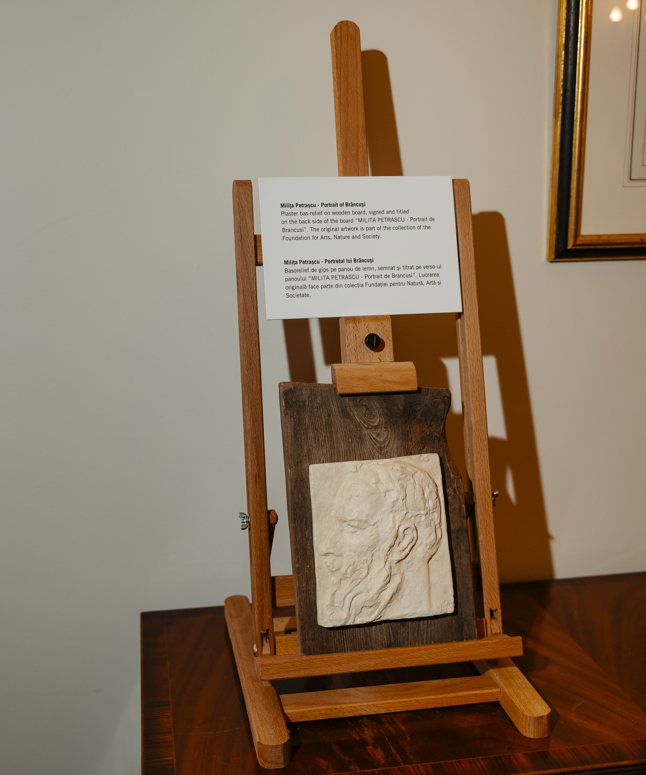 02 chipul lui brancusi basorelief de milita petrascu