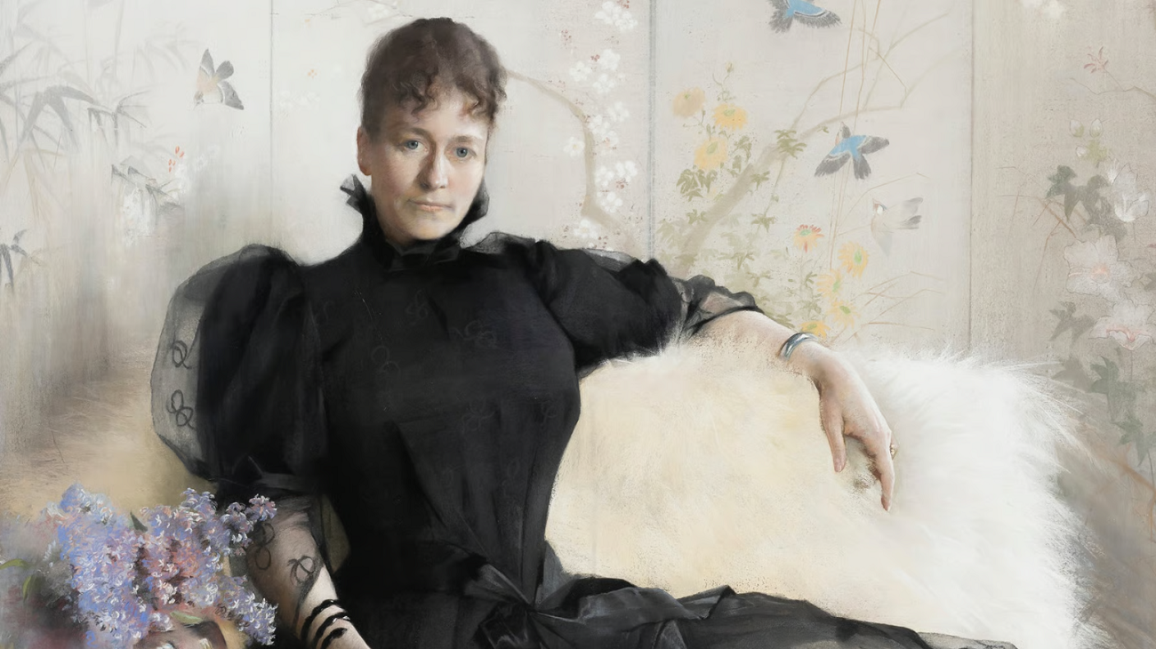 asta nørregaard, portrait of elisabeth fearnley, 1892, detaliu