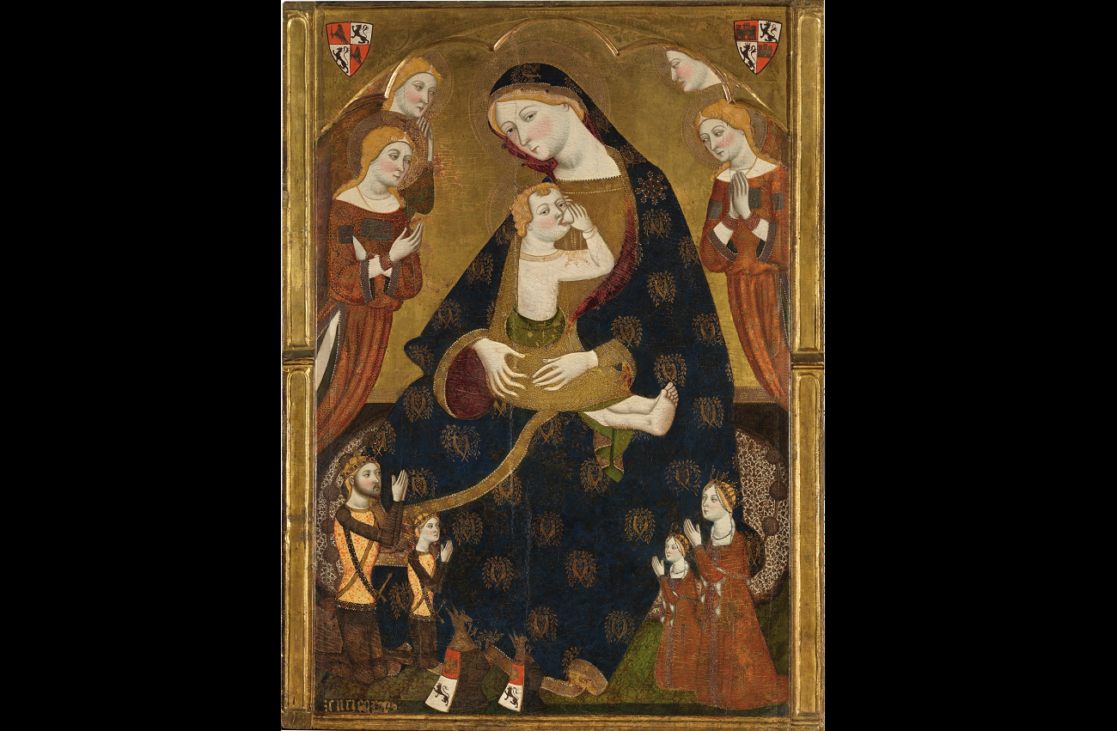 jaume serra, virgen de tobed con los donantes...