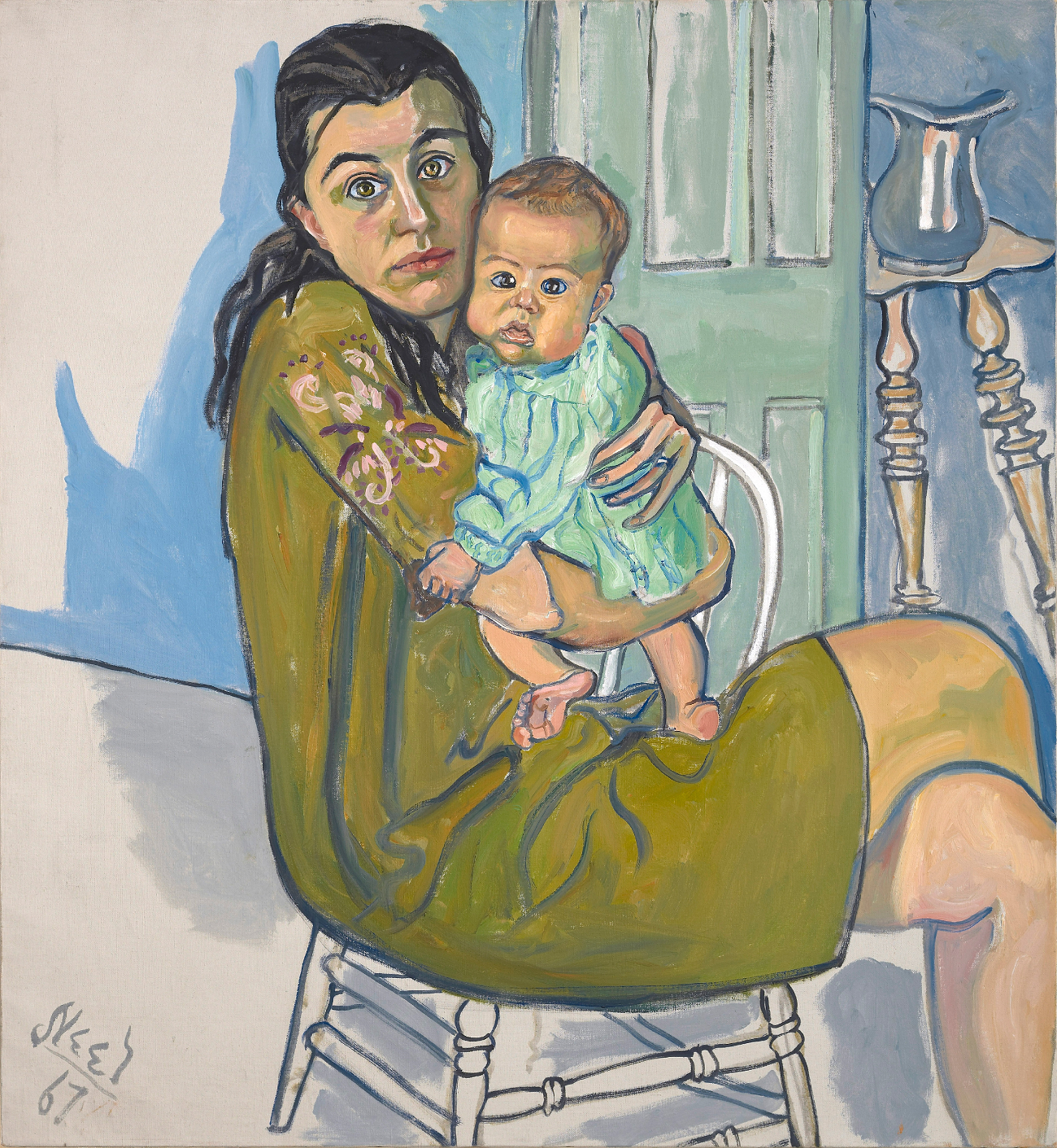 mother and child (nancy and olivia), alice neel