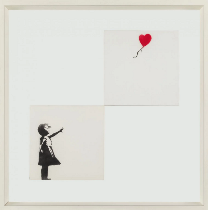 matthew perry, licitatie, banksy, girl and balloon