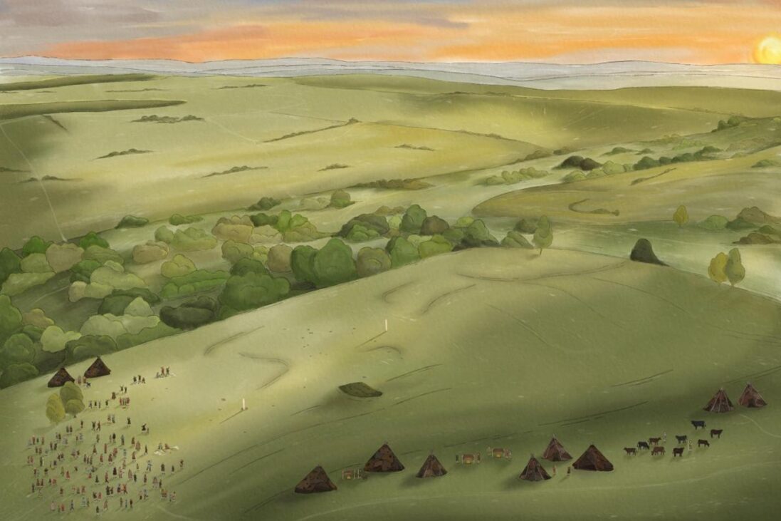 a reconstruction of summer solstice celebrations bulford 5000 years ago