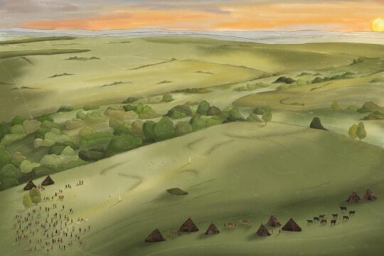 a reconstruction of summer solstice celebrations bulford 5000 years ago
