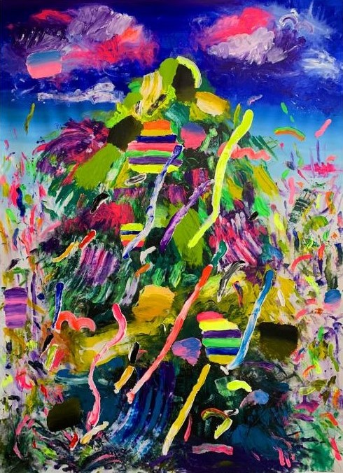 cristian bara magic tree acrilic pe panza 140x100 2024