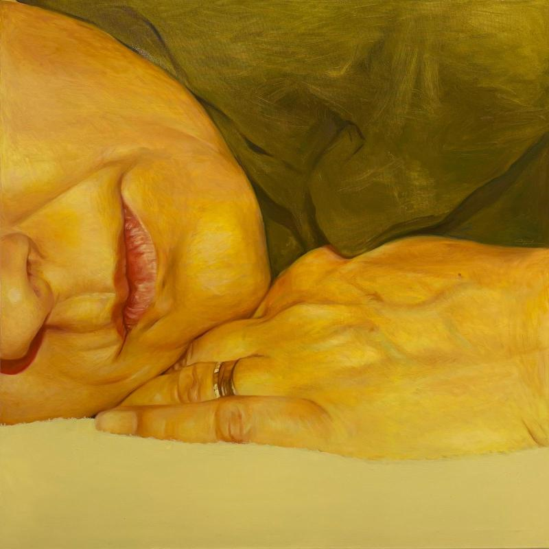 cristiana tărbuc aequo animo i, ulei pe panza, 100x100, 2025