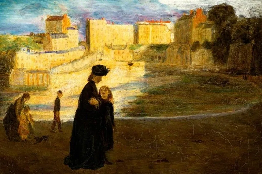 landscape with figures tenby, gwen john