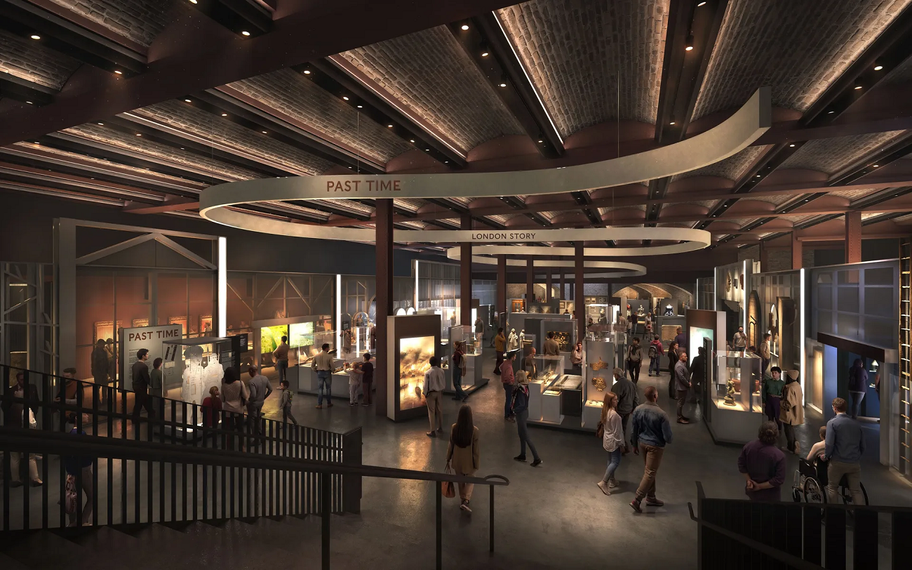 london museum interior, randare