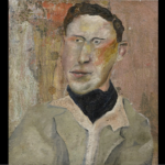 man in a black scarf, atribuit lui lucian freud