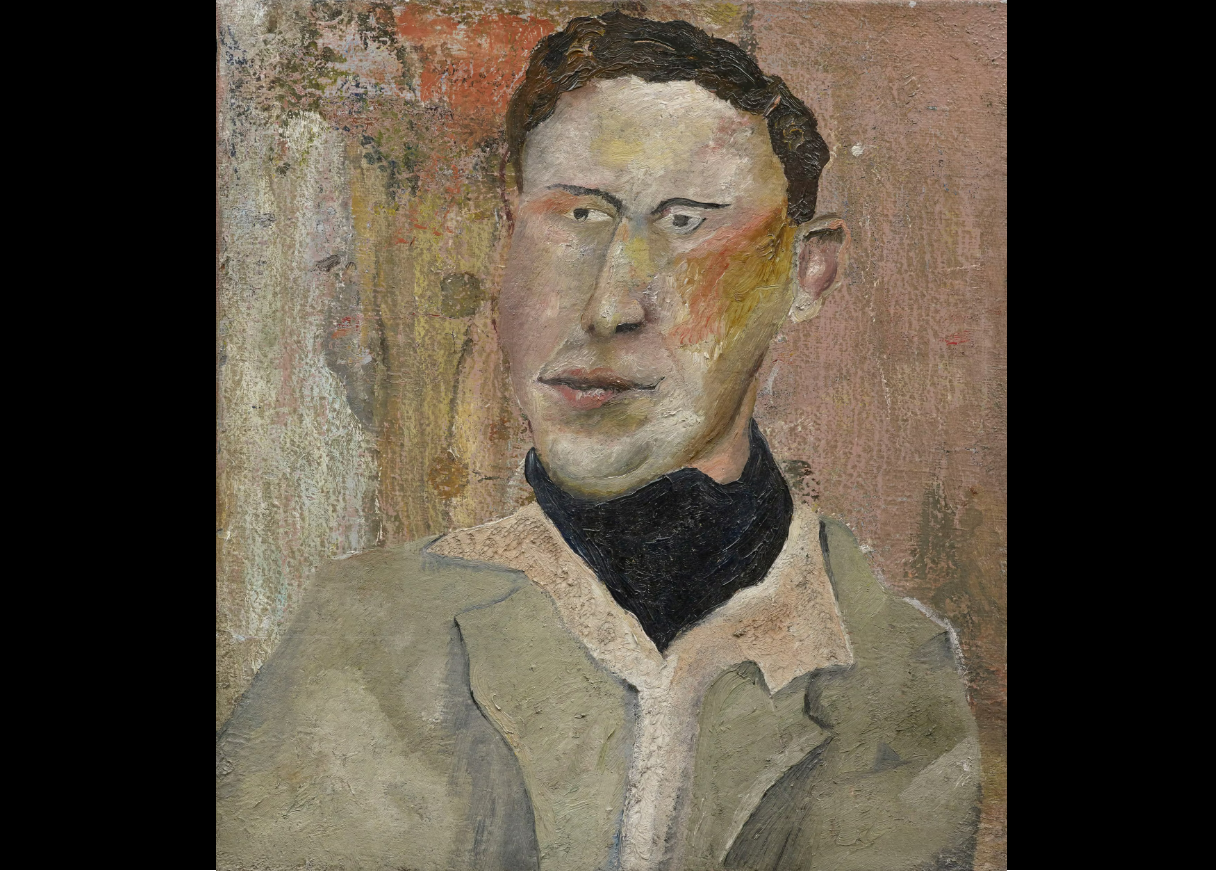man in a black scarf, atribuit lui lucian freud