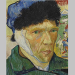 vincent van gogh autoportret cu ureche bandajata, detaliu 1889