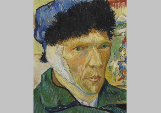 vincent van gogh autoportret cu ureche bandajata, detaliu 1889