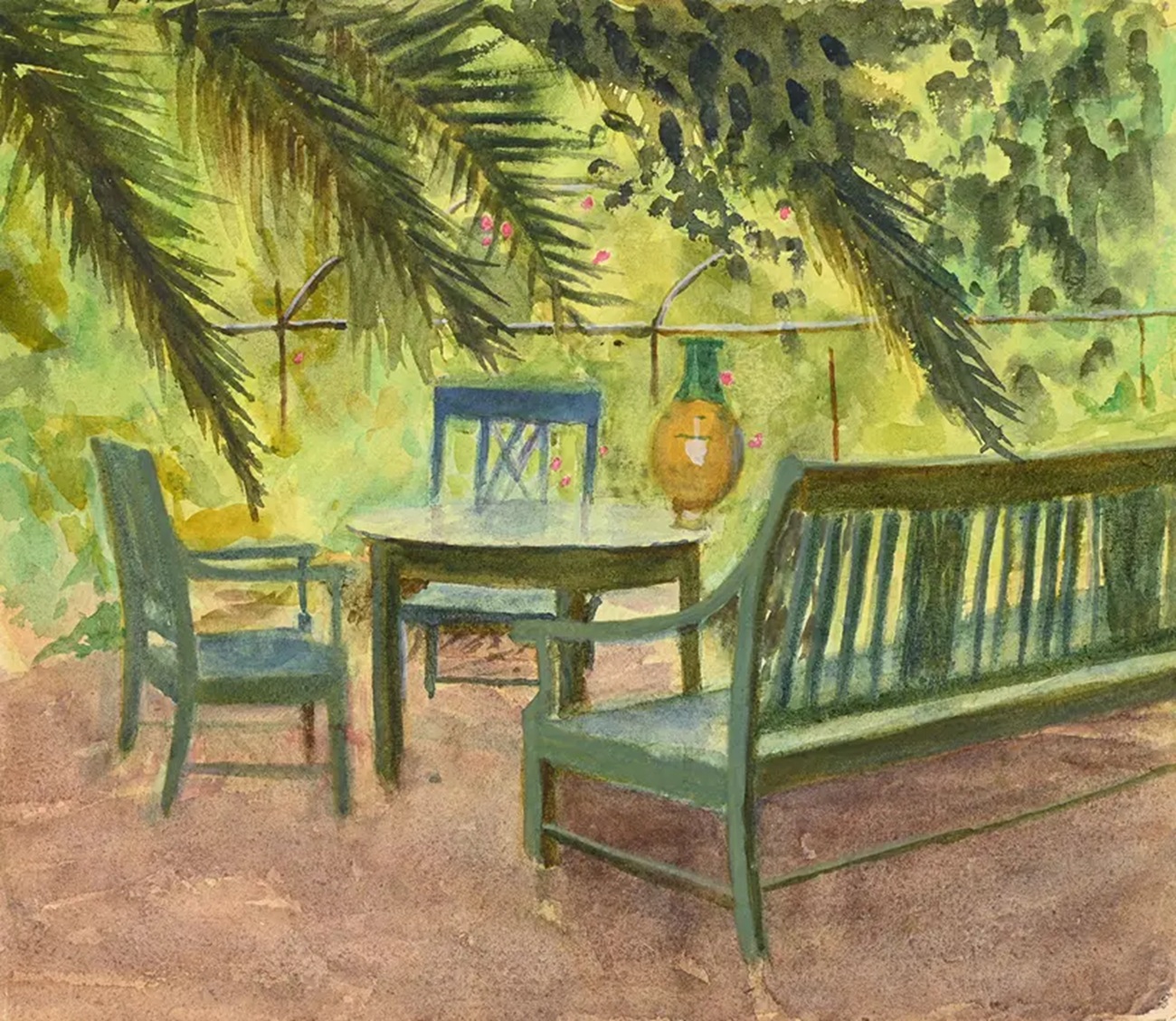 lot 51 emily sargent american 1857 1936 a terrace hammamet