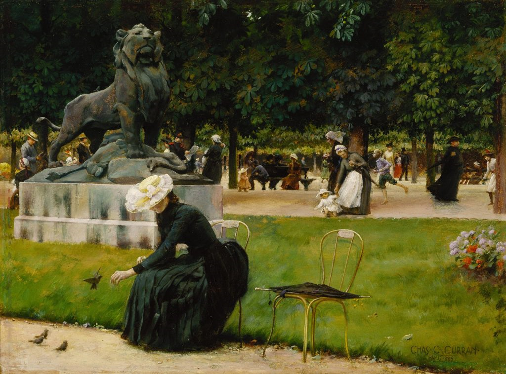 charles courtney curran, in luxembourg (garden), ca. 1889