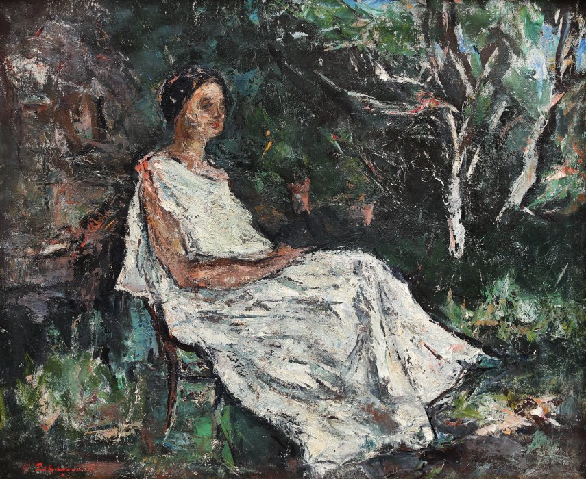 gheorghe petrașcu, În grădină, ca 1930