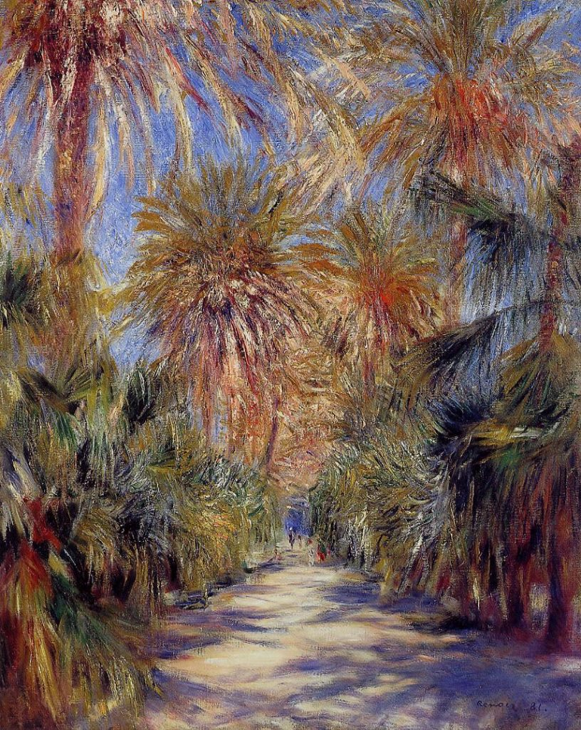 pierre auguste renoir, algiers, the garden of essai, ca. 1881