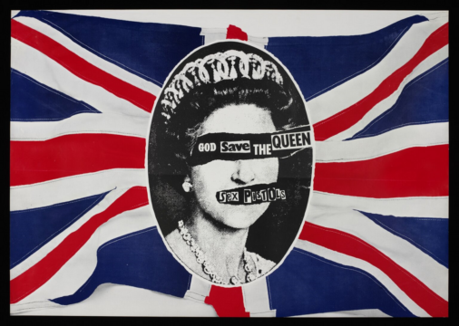 promotional poster for sex pistols single god save the queen 1977 jamie reid artwork