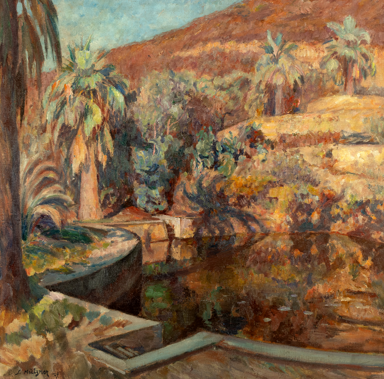 samuel mutzner, grădina cu palmieri, 1929