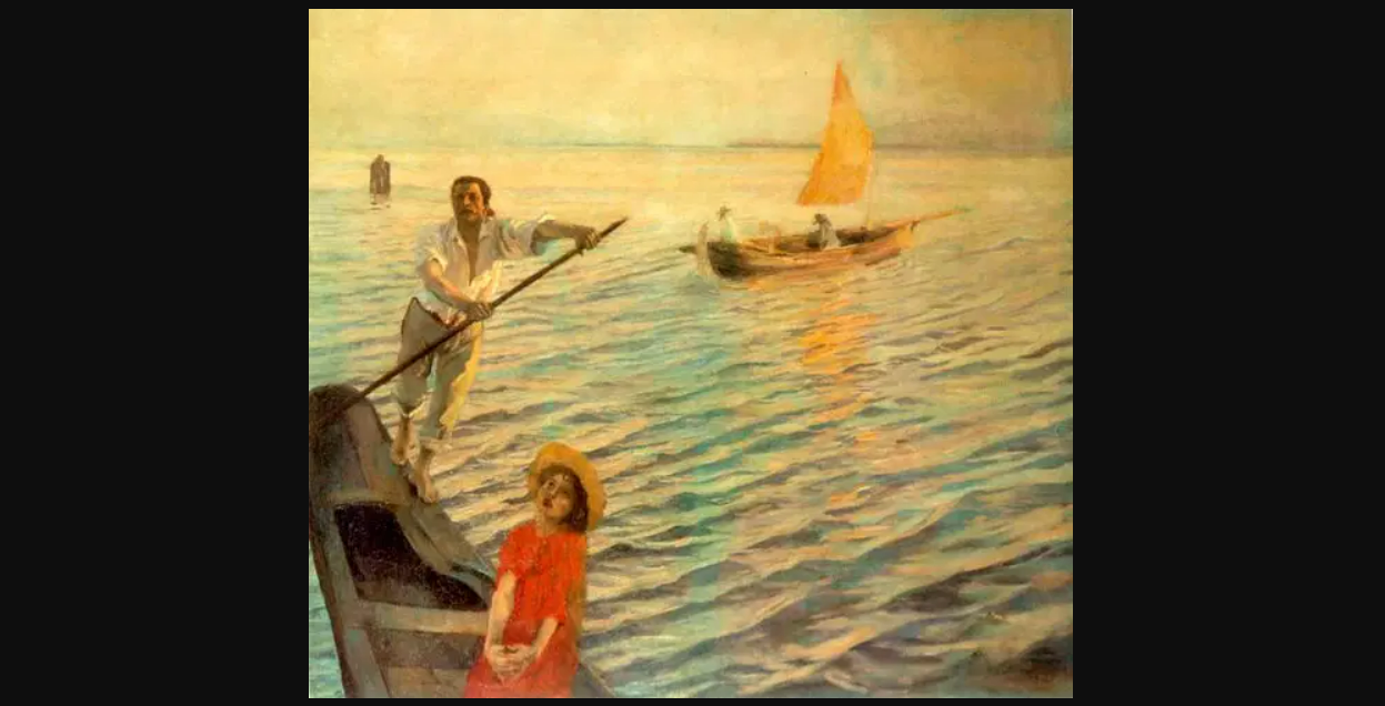 sulla laguna, 1897, ettore tito