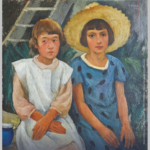 două fetițe, nicolae stoica afis expozitie