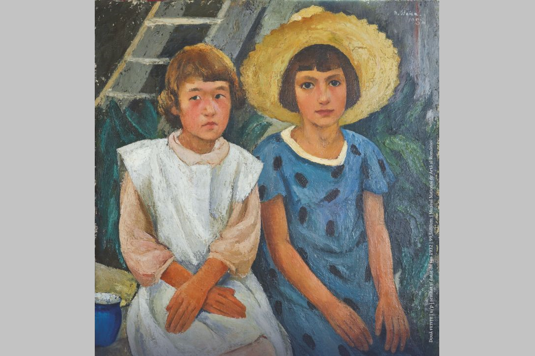 două fetițe, nicolae stoica afis expozitie