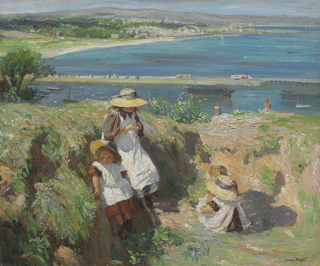 in the sun, newlyn laura knight