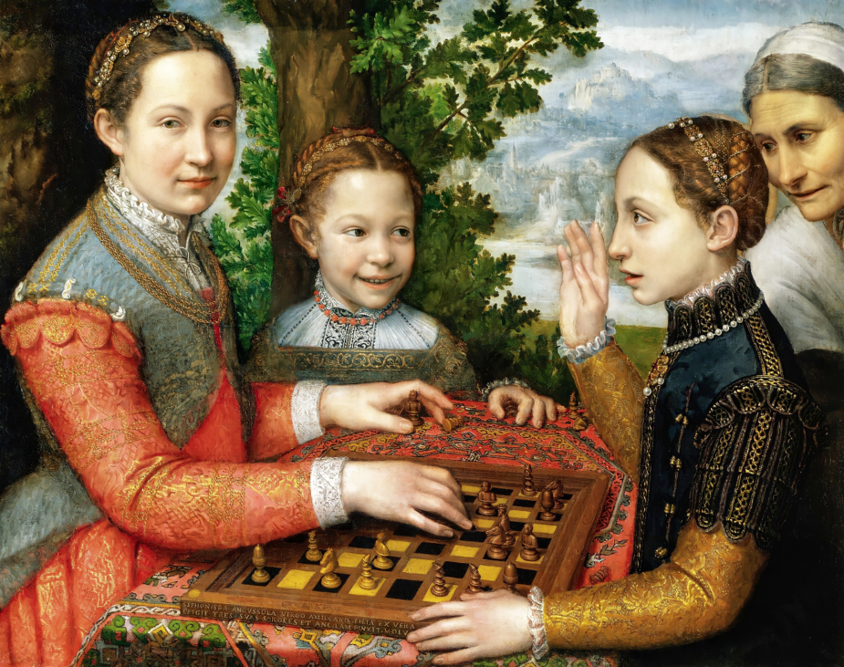 jocul de sah, sofonisba anguissola, ca 1555