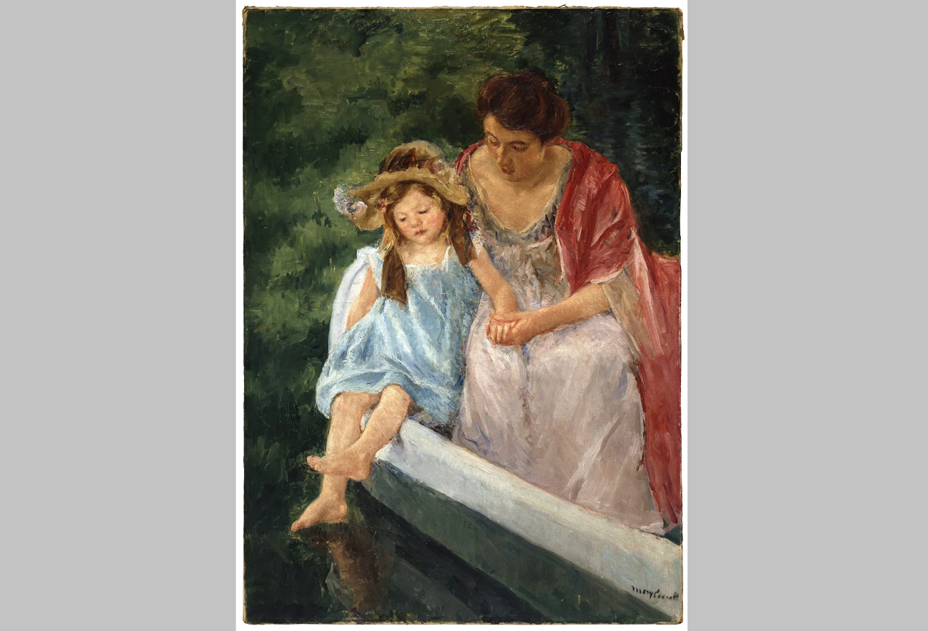 mary cassatt, mother and child in a boat, 1908