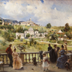 pe terasă la sinaia, 1888, theodor aman