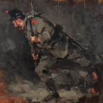studiu pentru atacul de la smardan, nicolae grigorescu, ulei pe panza, muzeul national brukenthal