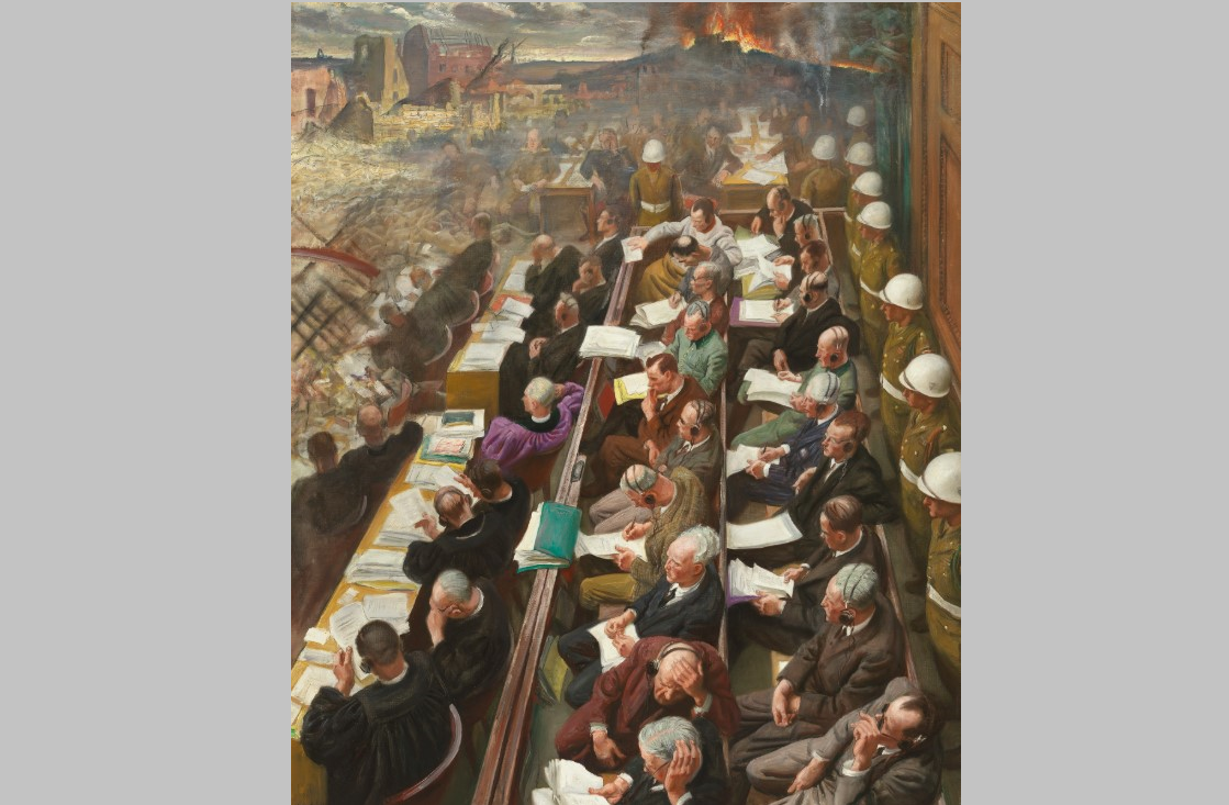 the nuremberg trial, 1946, laura knight