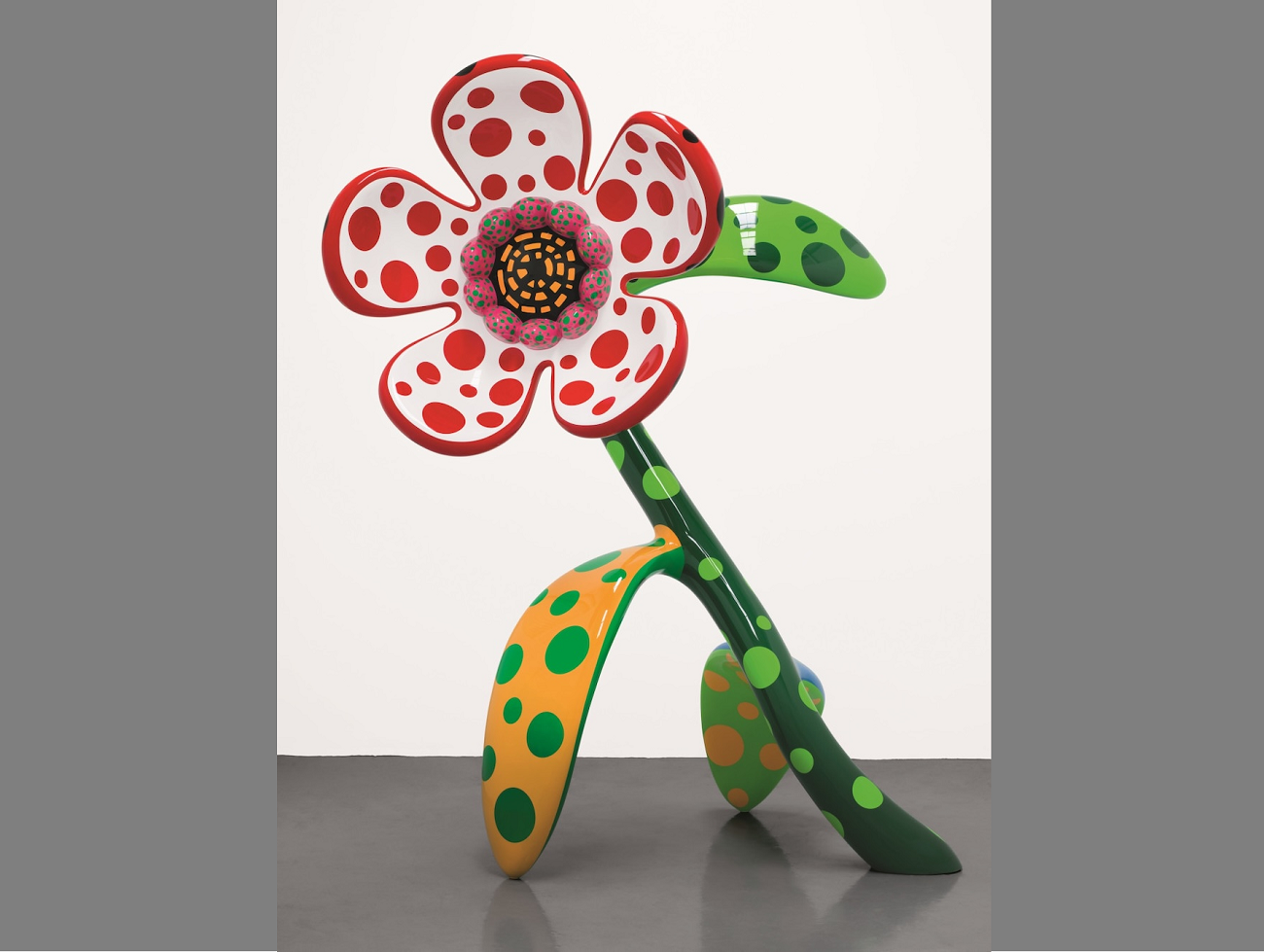 yayoi kusama, ‘flowers that speak all about my heart given to the sky’, 2018