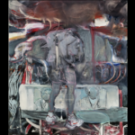 adrian ghenie, figure with funerary stele, 2026 thaddaeus ropac