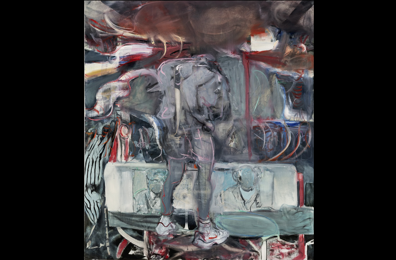 adrian ghenie, figure with funerary stele, 2026 thaddaeus ropac