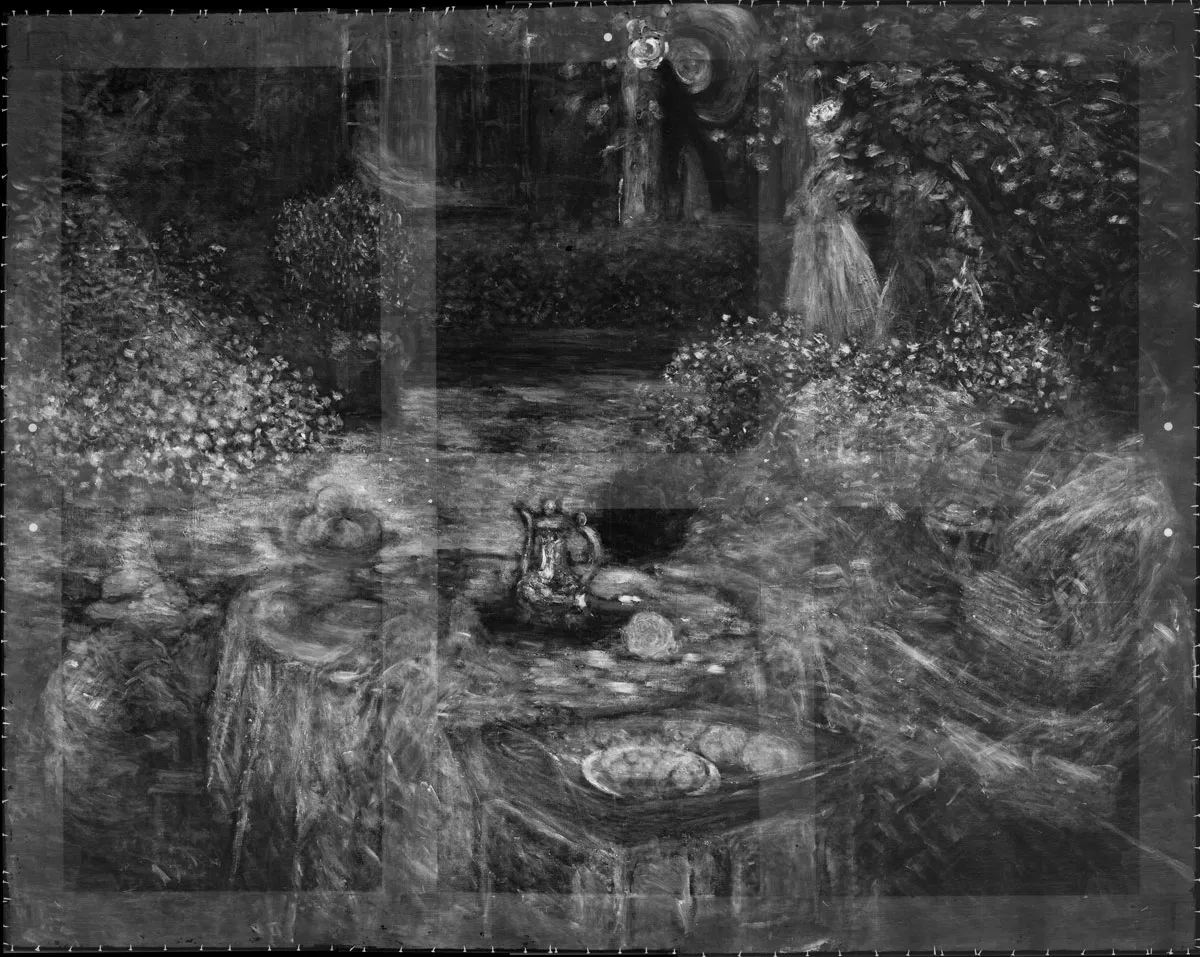 le dejeuner, monet foto laurence clivet, analize raze x