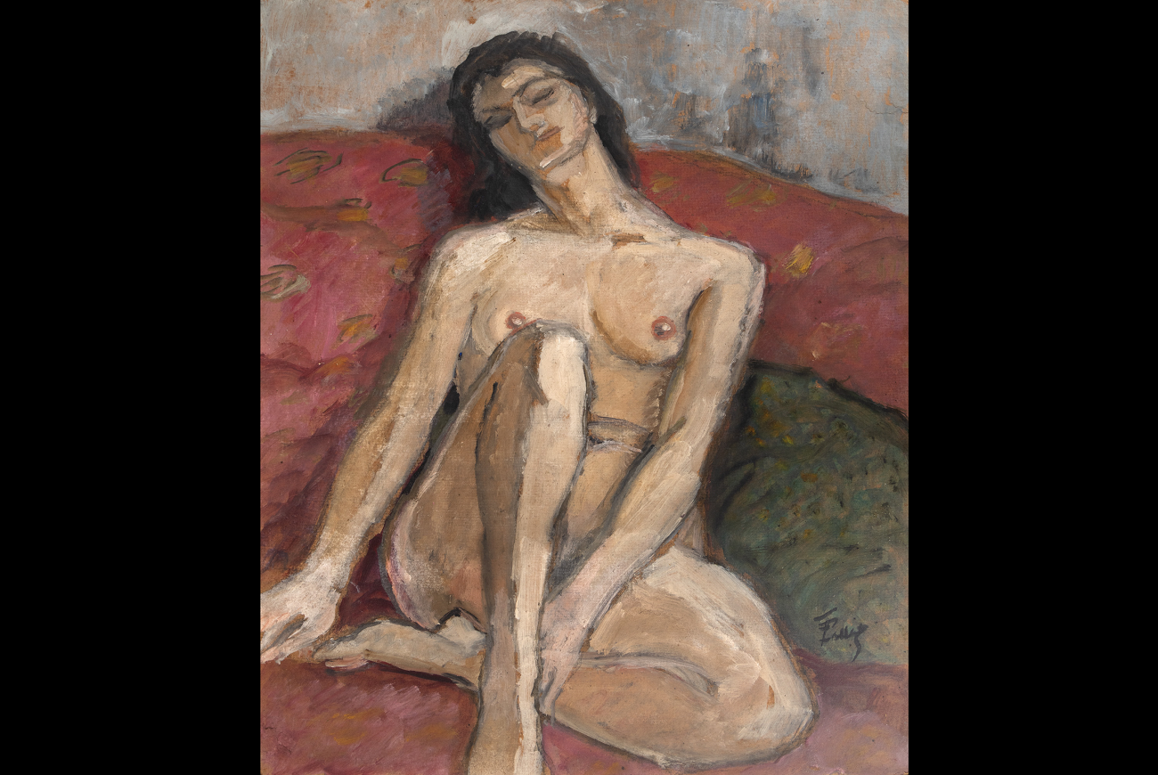nud in interior, pallady