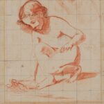 study of a crouching child, manet