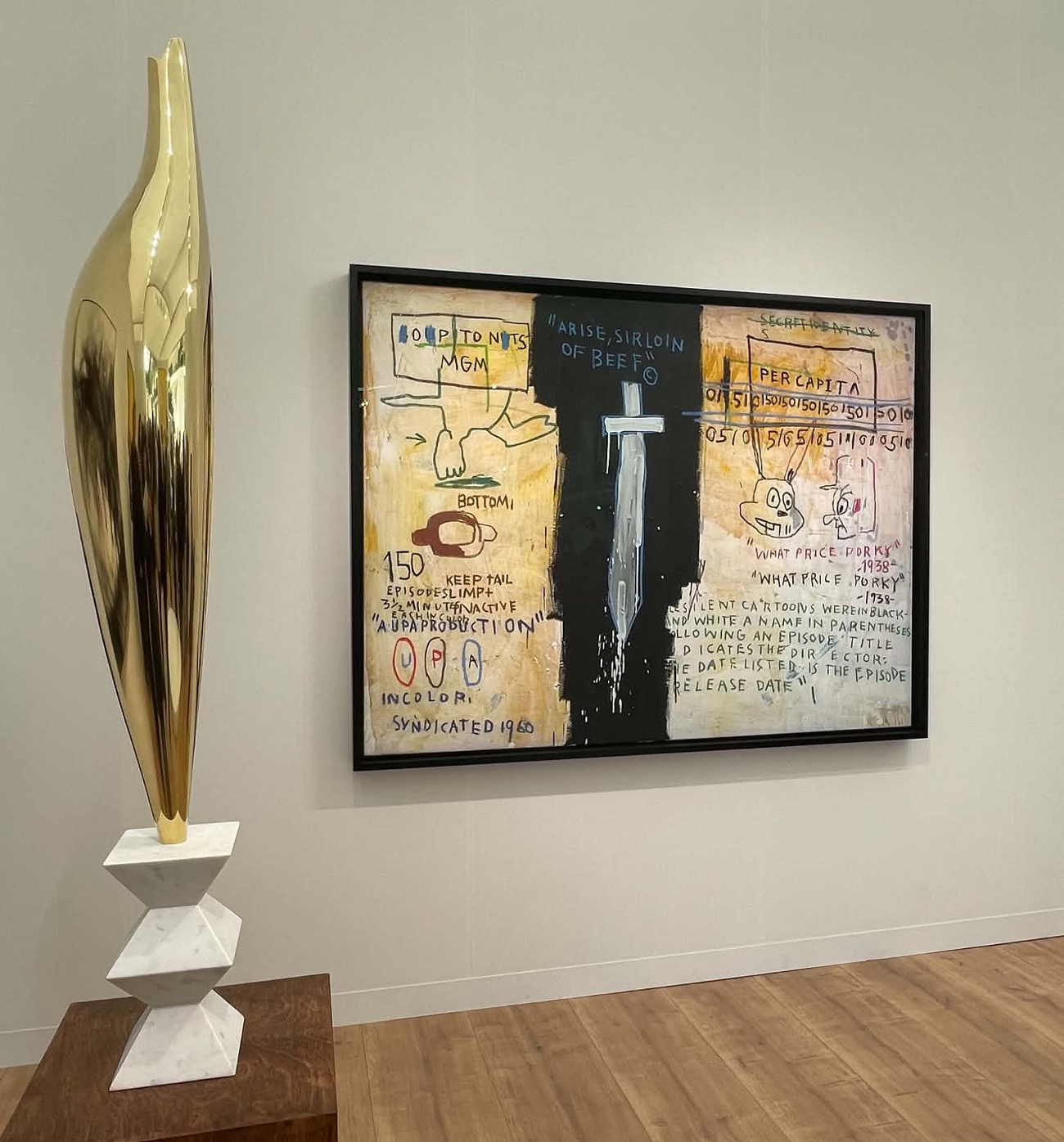 constantin brancusi, l oiseau d or, bronz. jm basquiat, job analsis, 1983. curatorial