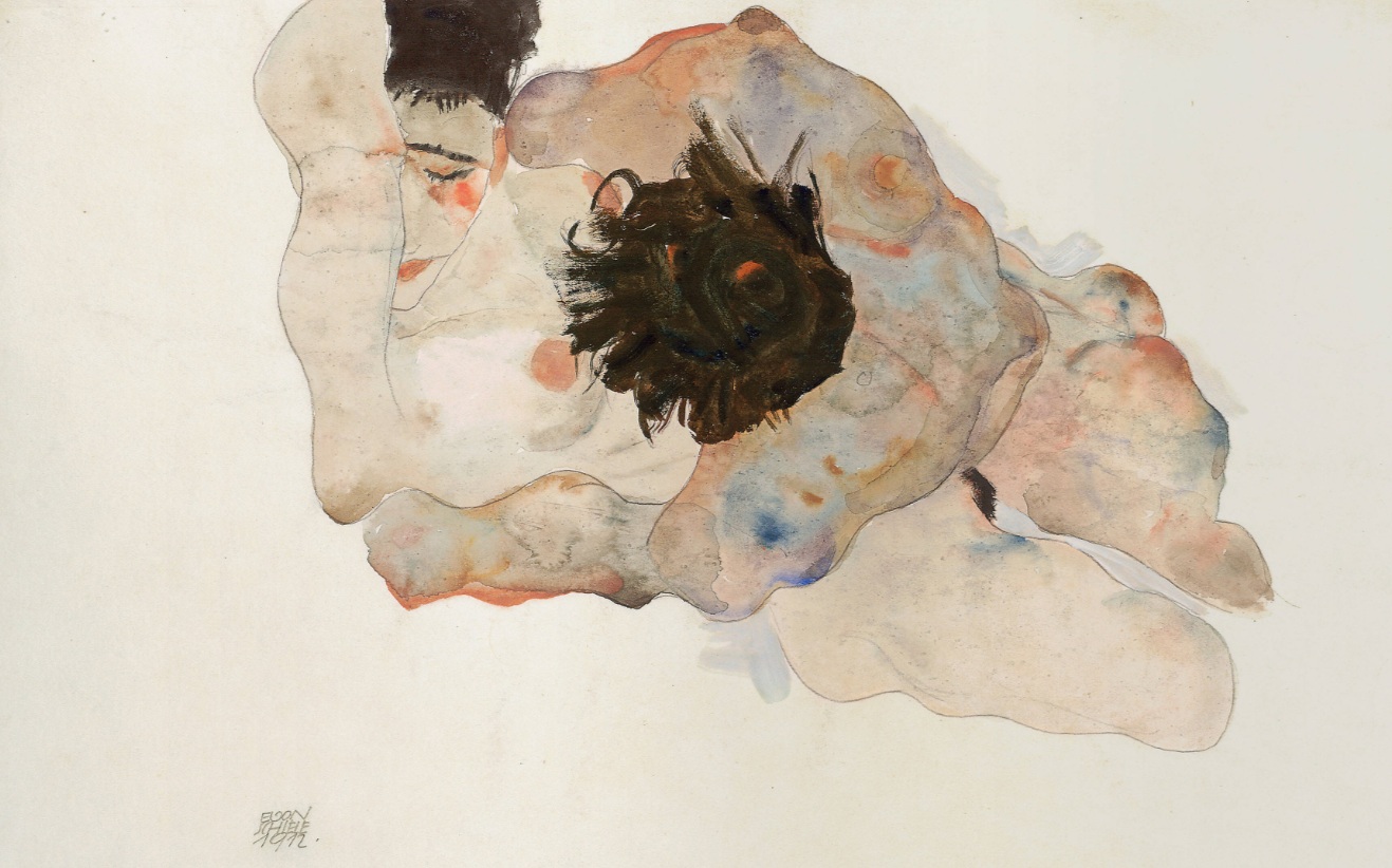 embrace, egon schiele